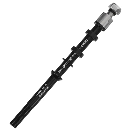 LOORGVEL 自転車ホローアクスルシャフト ブラック 耐久性メタル製 マウンテン ロードバイク対応 クイックリリース機構搭載 高安定性 軽量設