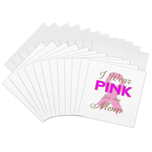 Cartes de vœux cancer du sein 3dRose élégantes et épaisses de 15 cm