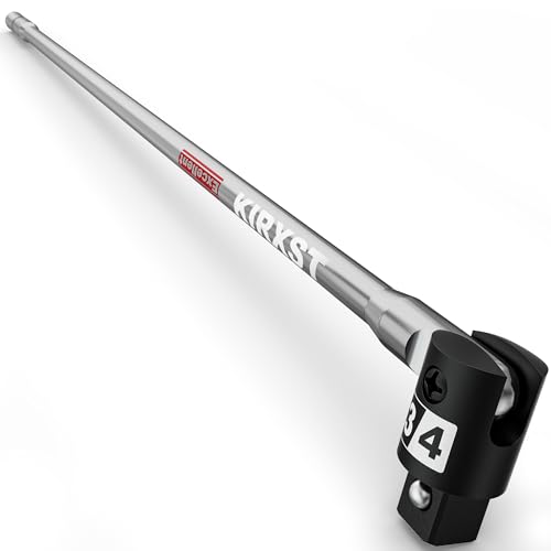 KIRXST 32-Inch 3/4 Drive Breaker Bar Heavy Duty Extension Breaker Bar 250 Rotatable Head Premium Chromium Molybdenum Steel Mechanical Work Automobile and Motorcycle Maintenance and Repair