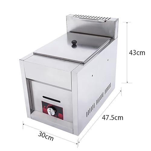 Edelstahl-Fritteuse, kommerzielle LPG-Gas-Fritteuse, Arbeitsplatten-Fritteuse aus Edelstahl, Arbeitsplatten-Gas-Fritteuse for den privaten und gewerblichen Gebrauch mit Korb, for Pommes Frites – Bild 7