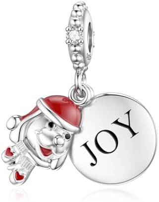 LANBEIDE Christmas Charms for Pandora Charms, 925 Sterling Silver Christmas Snowflake Santa Clus Dog Cat Charms for Pandora Bracelet Xmas Gifts for Women Girls