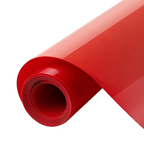 Image of HTVRONT Puff Vinyl Heat Transfer - 10 inch x 6ft Red Puff HTV Vinyl for T Shirts, 3D Puff Heat Transfer Vinyl Compatible with Cricut Cutting Machine - Easy to Cut & Weed & Transfer (Red)