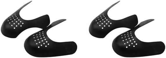 Protector de arrugas para zapatos, 2 pares de protectores antiarrugas para evitar arrugas de los tenis (2 negro2 blanco)