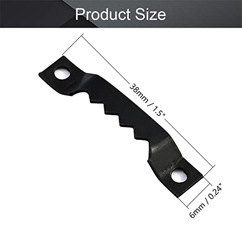 Image of MroMax 50PCS Sawtooth Picture Hangers Iron Picture Hangers 1.5 inch x 0.24 inch Double Hole Picture Frames Hangers for Hanging Clock Paintings Artwork Picture Frame Hook Photos Black