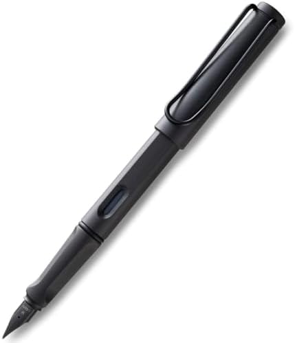 LAMY Safari Fountain Pen Medium Nib | Umbra Body with Metal Clip | Matt ASA Plastic Body & Chromium-Plated Steel Nib | With Blue T-10 Cartridge & Z-28 Converter