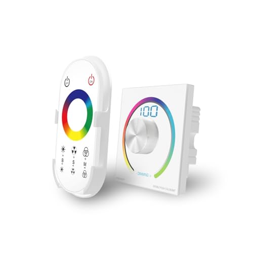 Contrôleur ruban LED RGBW 2.4GHz DC 12V 24V avec panneau de commande tactile déporté