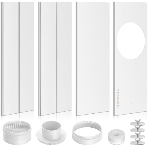 VIVOSUN Window Vent Kit Portable AC Window Seal Kit Fit with 4/6 Ducting & 5.9 Hose for Sliding Window Adjustable AC Vent Kit for Duct Fans Air Conditioner Dryer