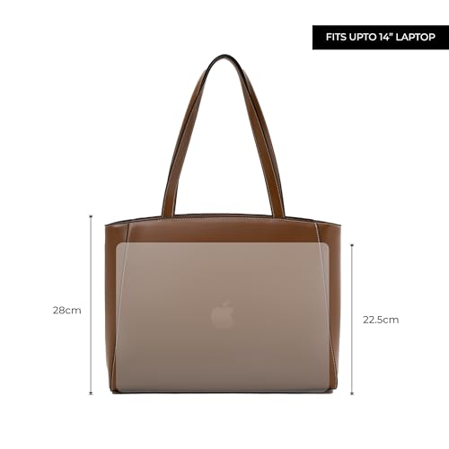 Image of Miraggio Milenna 14 Inch Laptop Tote Bag With Padded Laptop Compartment | Office Tote Bag For Women | Big Totes For Work & Travel With Functional Pockets