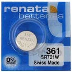 Renata Batteries Batería de reloj 361 (paquete de 5)