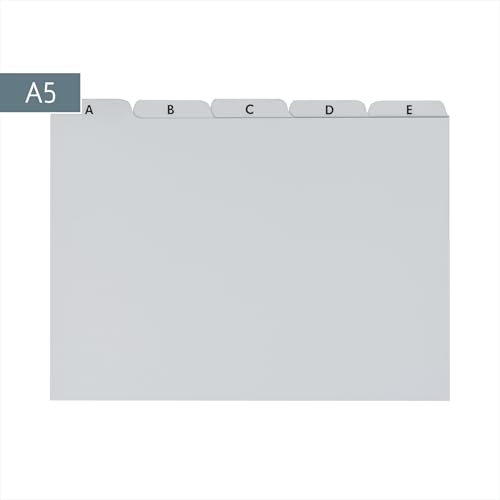 Brunnen Leitkarte, Leit-/ Karteiregister A-Z, Kunststoff, A5, 40 mm, grau