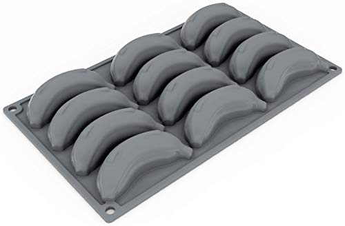 Pavoni GG035 Baby Banana Baking Mold Freezing Mould with 12 Cavities, each 3.54 Inch x 1.57 Inch x 0.98 Inch High
