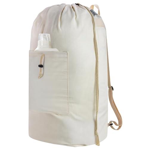 Canvas Laundry Bag with Straps