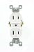Leviton 223-W 15 Amp, 125V, Duplex Receptacle, Residential Grade, Non-Grounded, White, 10-Pack