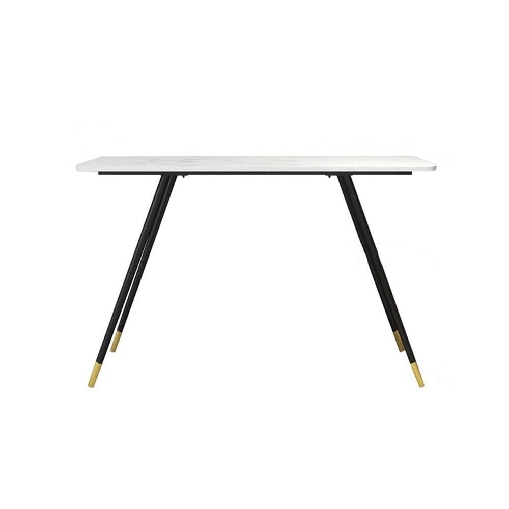 Table de Bar Table de Bar étroite rectangulaire Blanche for Balcon, Salon, Maison, Table pub Haute en Dalle Roche(120 * 40 * 105cm)