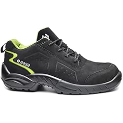 Zapatillas De Seguridad Base BASE Protection Chester S3 SRC Zapato de Seguridad, Talla: 49, Color: Negro/Verde, B0178BGN49