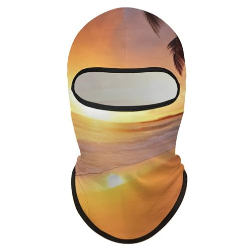 Balaclava Tropical Beach Sunset para Hombres y Mujeres, Máscara de Protección Solar Respirable con Cobertura Total del Cabeza para Senderismo, Ciclismo, Correr y Conducir miniatura 7