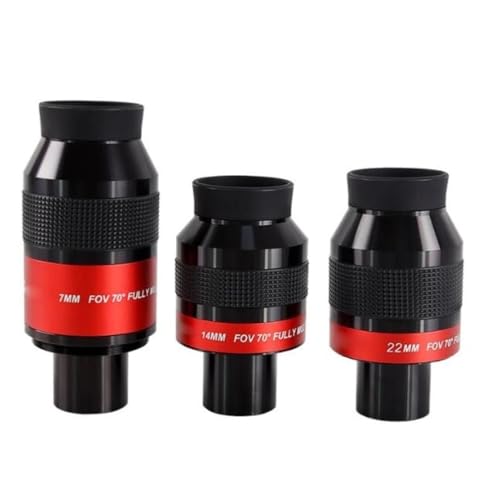 Ocular de campo plano de 22 mm para telescopio astronómico de gran aumento 6