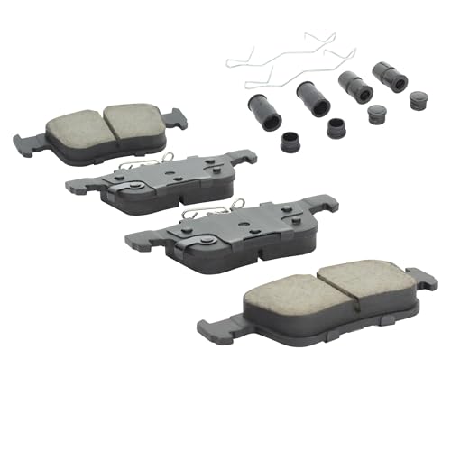 Image of QUALITY-BUILT Rear Ceramic Brake Pads, Premium 1001-1665C, Compatible with 2013-2024 Ford /Lincoln (Continental,Edge,Escape,Fusion,MKC,MKX,MKZ,Nautilus,Police Responder Hybrid,SSV Plug-In Hybrid)