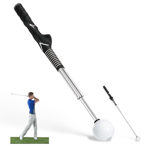 Golf Grip Trainer - Retractable Swing Training Rod with Ergonomic Golf Training Grip for Beginners & Brofessional?