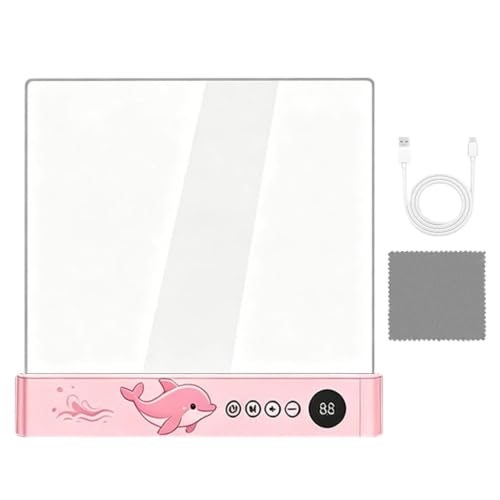 Luz de libro recargable portátil y lámpara LED plana con atenuación de 3 colores