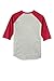 SPORT-TEK Youth Colorblock Raglan Jersey Heather Grey/Red