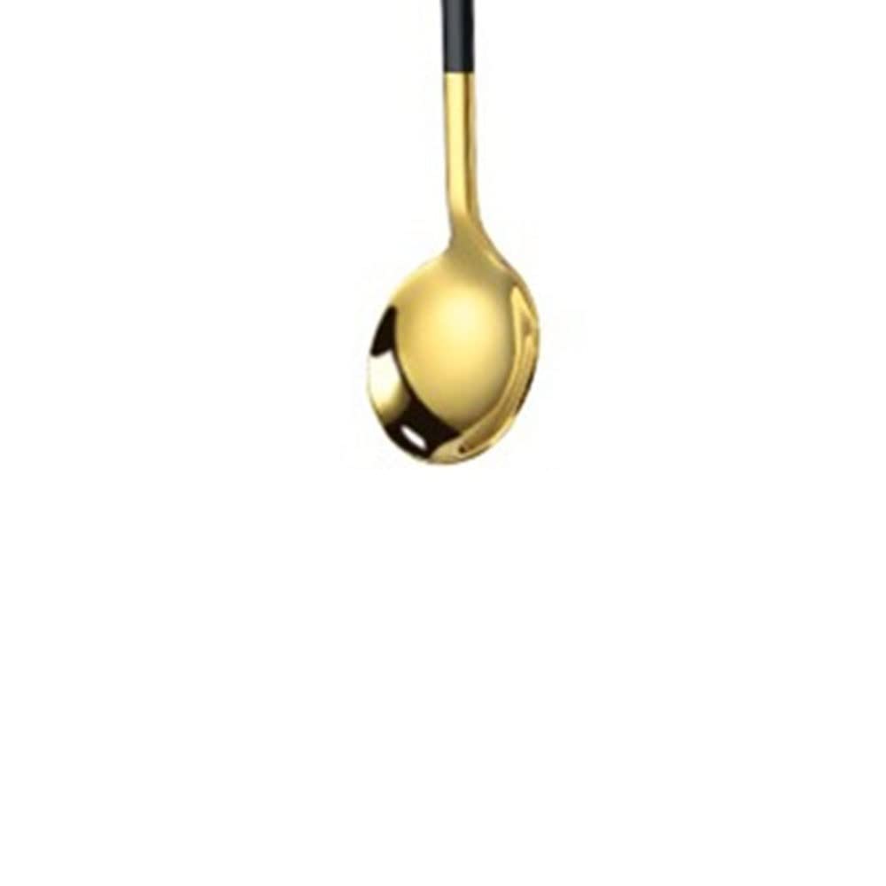 Cucharas de Café, Té Mango Largo Café Mezcla Cuchara Cabeza Redonda Helado Postre Cucharadita Cocina Cocina Cocina Vajilla Utensilio Cuchara para Cocinar，Cuchara de Sopa (Quantity : 6)