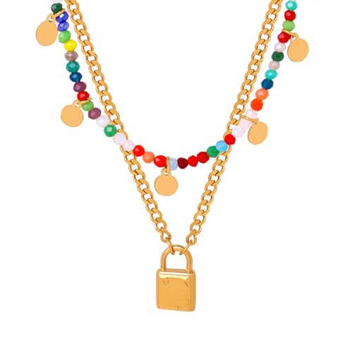 Collier pendentif unisexe minimaliste en acier pour homme et femme