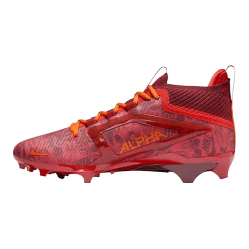 Image of Nike Alpha Menace 4 Elite Football Cleats (FD7036-600, University Red /Team Red /Black /White)