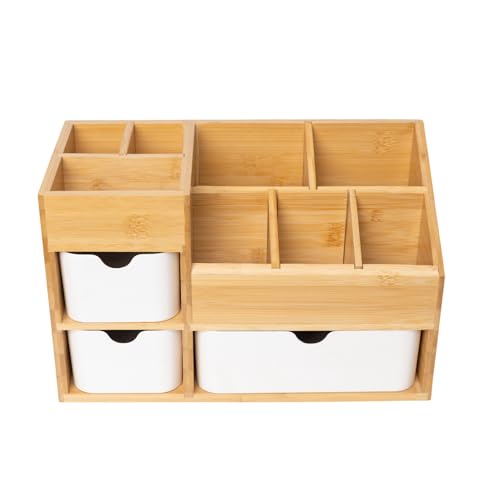 Ninebendstreams 3-Drawer Bamboo Organizer