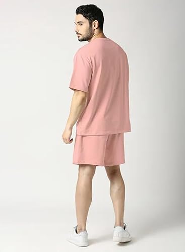 Image of ELLITI Cotton Blend Casual Round Neck Printed T-Shirt and Shorts Set, Men's Pyjama Co-Ord Set, Sleepwear & Loungewear, Summer Night Wear, Night Suit, Night Dress,Beach Weaver Suit For Men.