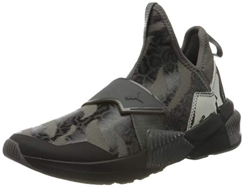 PUMA 194436, Zapatillas de Gimnasio Mujer, Negro Metálico Plata Castlerock, 37 EU