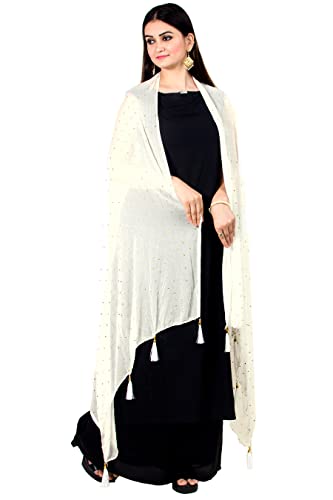 Chandrakala Chiffon Dupatta for Women, Shawl Scarf Wrap Chunni, (D191-P)3