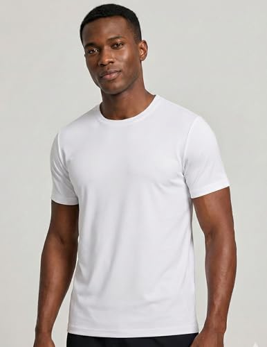 Liberty Imports Men's Athletic Crew Neck Short Sleeve T Shirts Undershirt