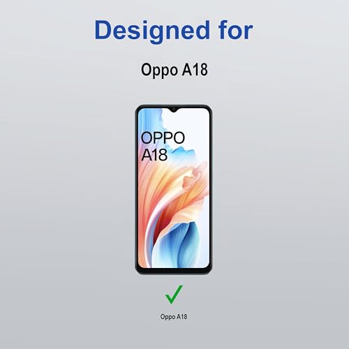 Image of ZAP CASE HD Plus Tempered Glass Screen Protector Compatible for Oppo A18 (Black) Edge to Edge Coverage with Easy Installation Kit