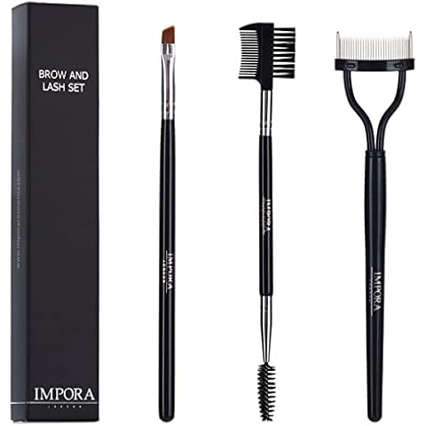 Eyebrow and Eyelash Tools - Shape, Groom, Define - Angled Liner Brush, Spoolie, for Lash and Brows Cover