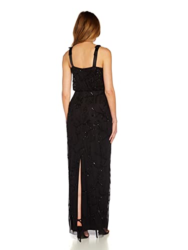 Image of Adrianna Papell Long Beaded Blouson Mother of the Bride Gown