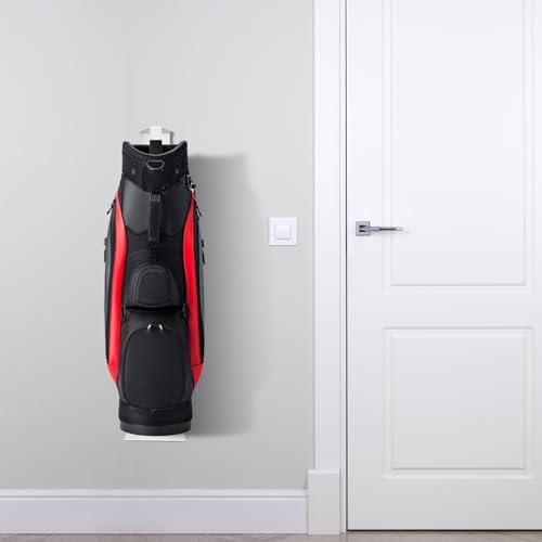 Image of Wall Mount Golf Bag Storage Stand Organizer Rack for Garage Golf Bag Holder