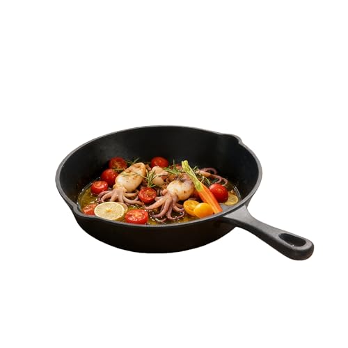 Komost 10 Inch Unseasoned Cast Iron Pan
