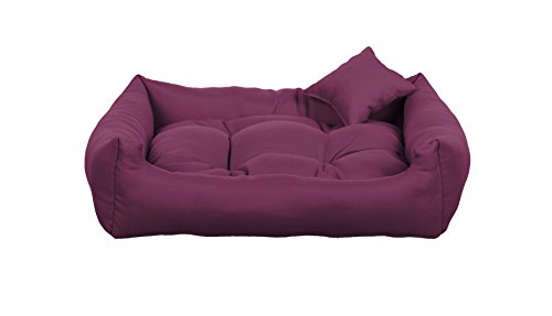 Gutekissen® Cuscino per Cani in Tessuto Resistente – Comfort Quotidiano – Materiali Durevoli e di Alta Qualità NEO (XS - 55x45, Viola)