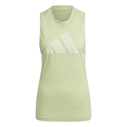 adidas Women's Winners 3.0 Tank, Magic Lime Melange, Large