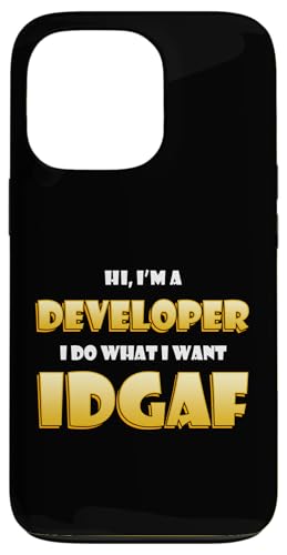 Developer IDGAF Funny Occupational Hacker Costume Coder Dev �X�}�z�P�[�X iPhone 13 Pro �p