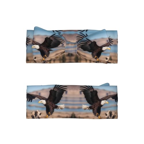 3D Bald Eagle Picture Baby Bow Headband Super Stretchy Soft Bows Hair Accessories for Newborn Infants Toddlers Kids Girls2
