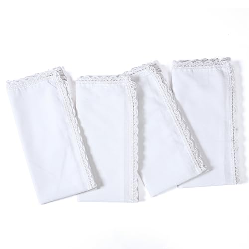 Servilletas de Tela Ramanta Home Juego de 12 Blancas 20x20 pulg miniatura 1