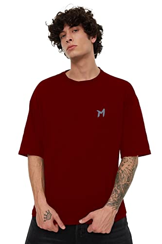 Image of Solid Baggy & Dropshoulder Oversized T-Shirt for Men