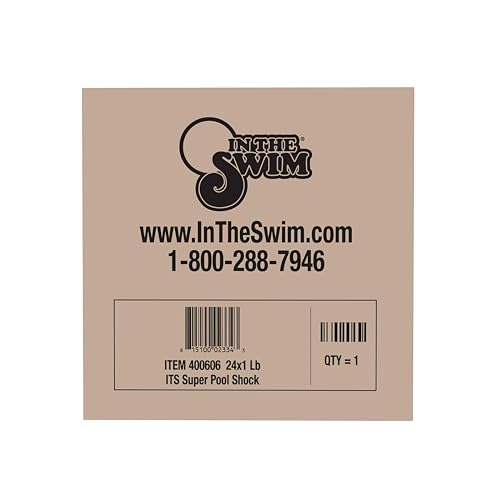 Image of In The Swim Super Pool Shock Swimming Pool Sanitizer - Fast Dissolving, Non-Stabilized - 70% Available Chlorine - 24 x 1 Pound Bags