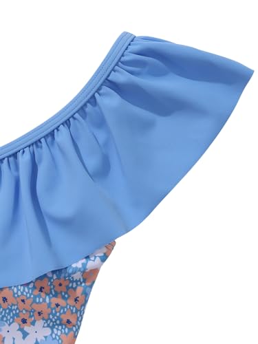 Girls Swimsuits 3 Piece Tankini Bathing Suit Set Bikini Swimwear with Cover Up Beach Skirt 7-14 Years4