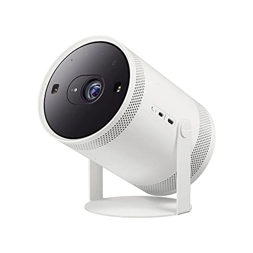 Samsung The Freestyle Projetor Smart Portátil, 30 a 100 polegadas, Plataforma Tizen, Som 360º, Gaming Hub, Bluetooth Branco