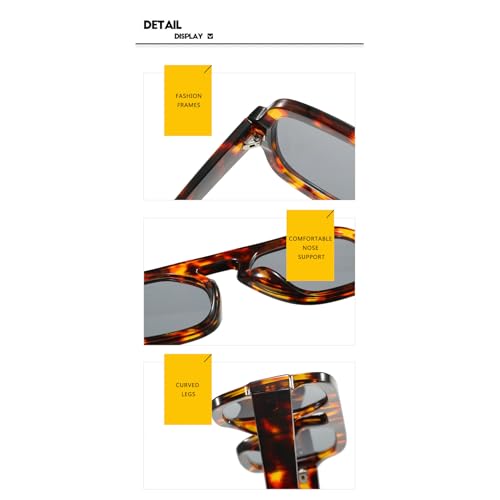 Melrose Square Sunglasses Women Fashion Gradient Shades UV400 Men Punk Blue Green Sun Glasses Y084