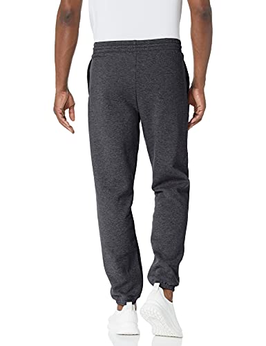 Fruit Of The Loom Mens Eversoft Fleece & Joggers (Regular Big Man) Sweatpants, Elastic Bottom - Black Heather, Large Us #TOP1