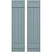 Ekena Millwork ARW101BB414X79SBH Americraft Four 2 Exterior Real Wood Joined Board-n-Batten Shutters (Per Pair), 14"W x 79"H, Peaceful Blue